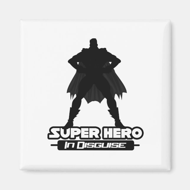 Íman Super Herói Em Disfarce (Frente)