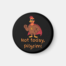 Super Herói Engraçado Turquia Não Hoje Peregrino