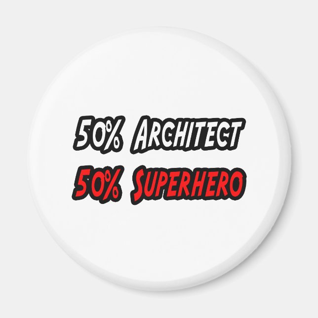 Íman Super-herói Metade Arquiteto (Frente)