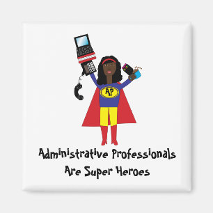Íman Super-herói profissional administrativo (africano