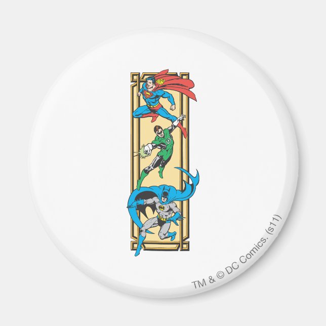 Íman Super-Heróis Em Ação (Frente)