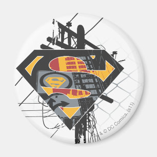Íman Super-Homem Estilizado  Logotipo do Powerlines