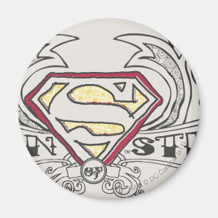 Íman Super-Homem Estilizado  Logotipo textual