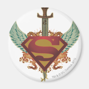 Íman Super-Homem Estilizado Logotipo Wings