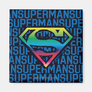 Íman Super-Homem Logotipo arco-íris