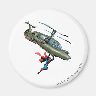 Íman Super-Homem mantém helicóptero