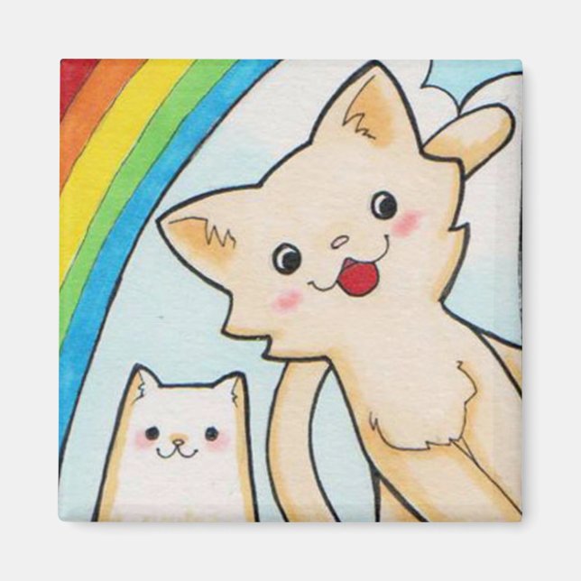 Íman Super Rainbow Kittens Magnet (Frente)