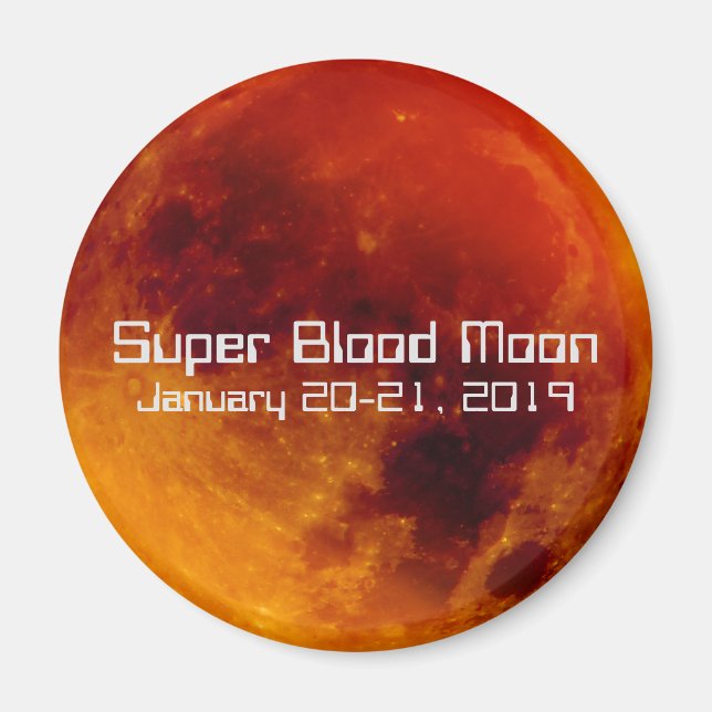 Íman Super Sangue Moon Eclipse 2019 (Frente)