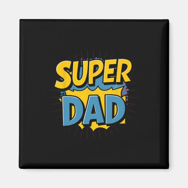 Íman Superdad Funny Super Herói Pai Design Costume Para (Frente)
