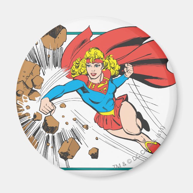 Íman Supergirl Destroys Boulder (Frente)