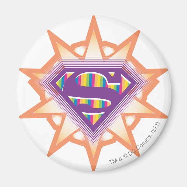 Íman Supergirl Orange Starburst (Frente)
