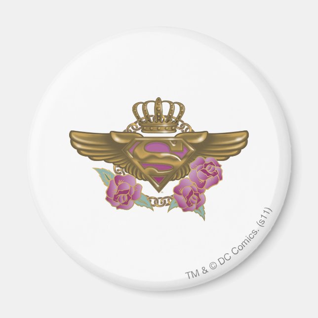 Íman Supergirl Ouro Wings (Frente)