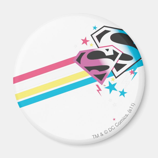 Íman Supergirl Rainbow Stripes (Frente)