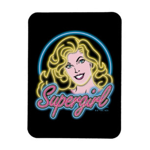 Íman Supergirl Retro Neon Lights Graphic