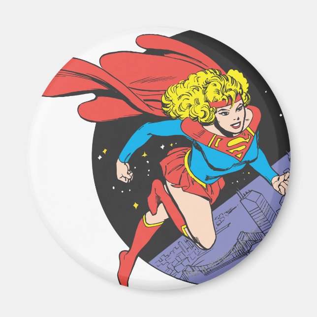 Íman Supergirl salta no espaço (Frente)