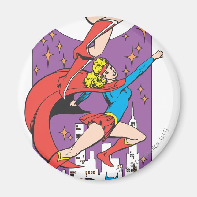 Íman Superheroínas Em Ação (Frente)