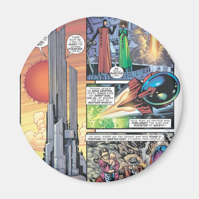 Íman Superman Comic Panel - Origens de Clark (Frente)