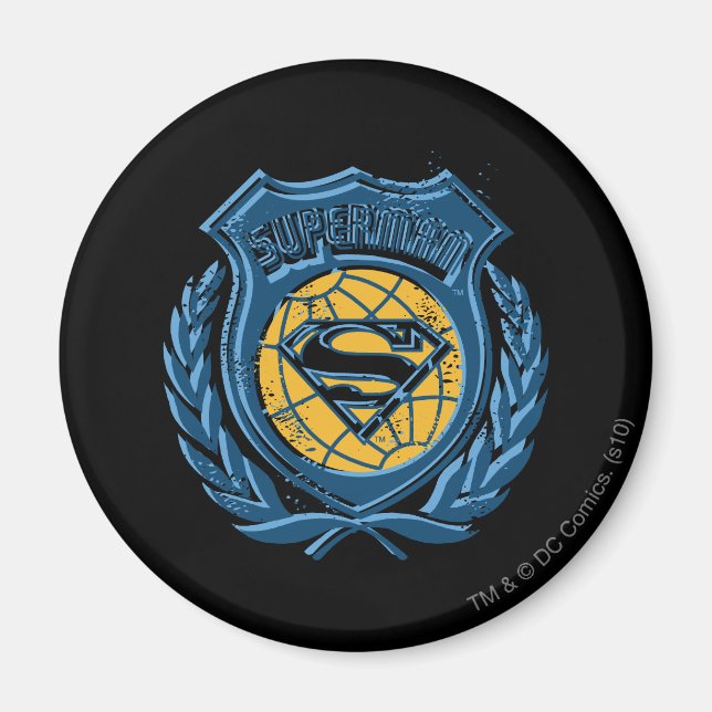 Íman Superman Estilizado | Crest com Logotipo Globo (Frente)