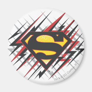 Íman Superman Estilizado Logotipo Black and Red Strik