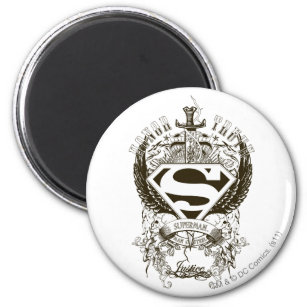 Íman Superman Estilizado   Logotipo Honesto, Verdade e 