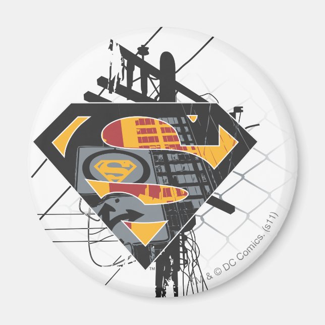 Íman Superman Estilizado | Logotipo Powerlines (Frente)