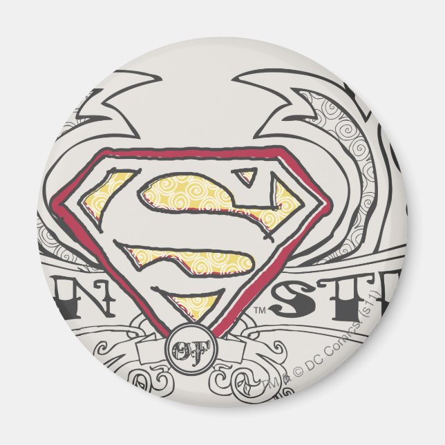Íman Superman Estilizado | Logotipo textual (Frente)