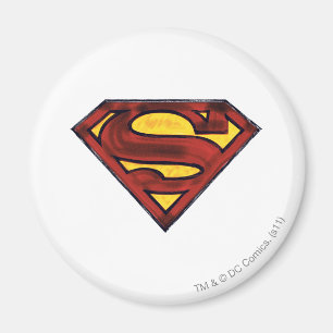Íman Superman S-Shield Darkened Red Logo
