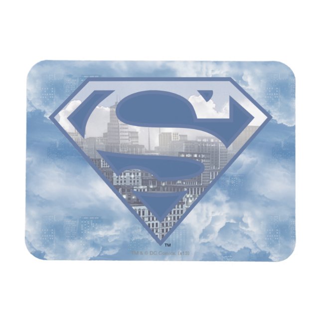 Íman Superman S-Shield | Logotipo azul claro (Horizontal)