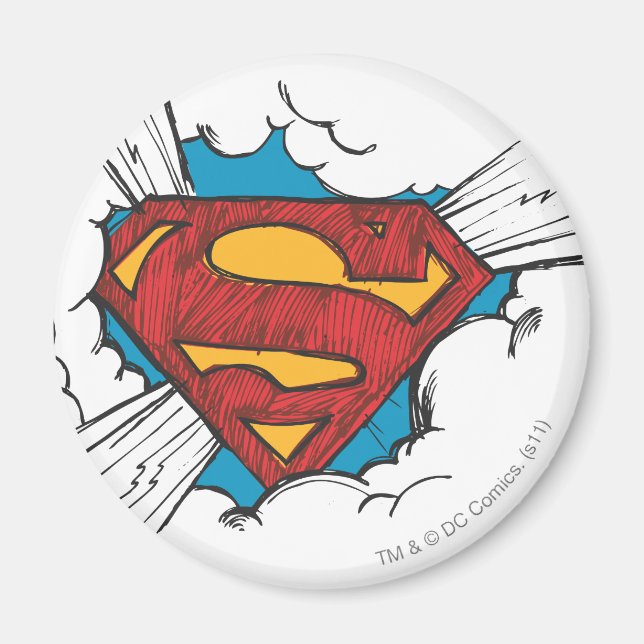 Íman Superman S-Shield | Logotipo em nuvens (Frente)