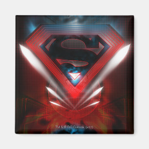 Íman Superman Stylized Futuristic Logo