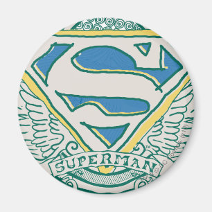 Íman Superman Stylized Sketched Crest Logo