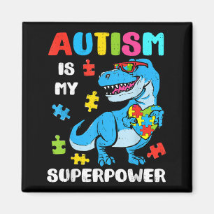 Íman Superpoder Autismo Dinossauro T Rex Meninos Autist