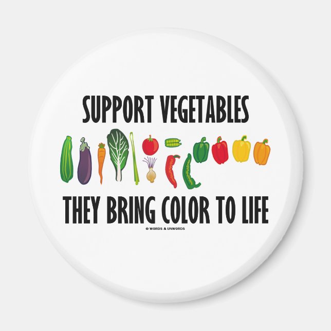 Íman Suportam Vegetais Que Trazem Cor À Vida (Frente)