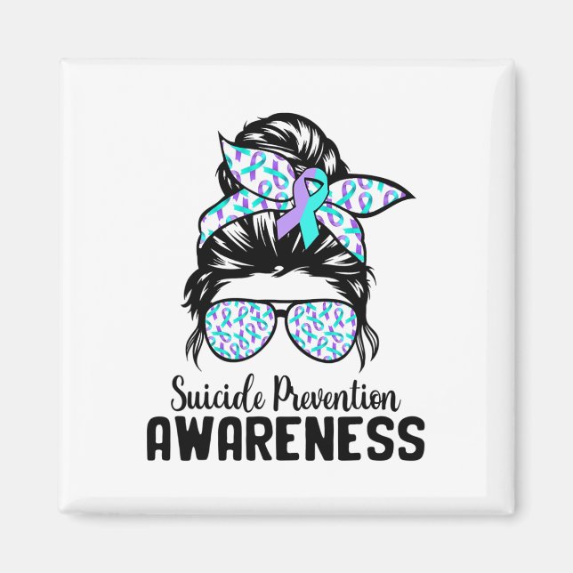 Íman Suportar Awarene de Prevenção Suicida de Bun Sad (Frente)