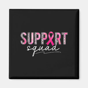 Íman Suportar Cancer De Fita-Leopardo Rosa-Quadrado