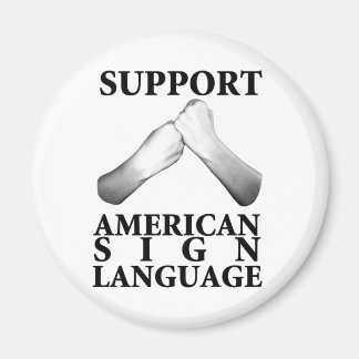 Íman Suportar Linguagem de Sinais Americanos (traseira)