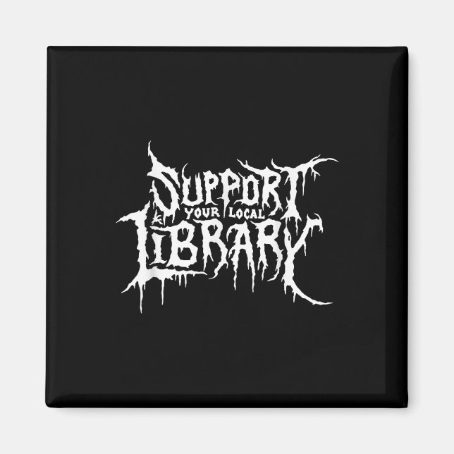 Íman Suportar o Design de Bookworm de Horror da Bibliot (Frente)