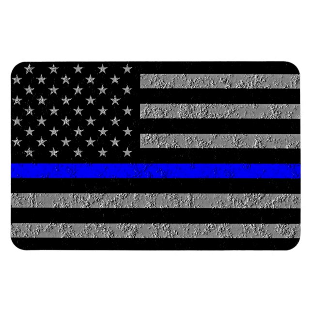 ÍMAN  SUPORTE À LINHA AZUL FINA ÍMÃ DE POLÍCIA (Horizontal)