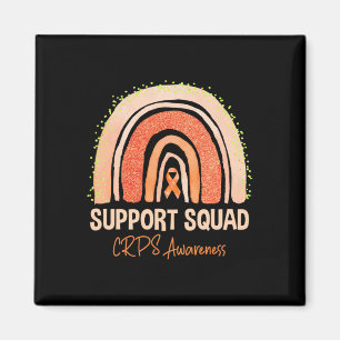 Íman Suporte Consciência CRPS Esquadrão Rainbow Orange