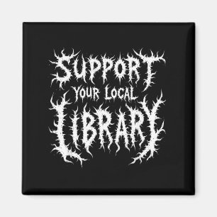Íman Suporte de Leitura Grunge Biblioteca Local Gótico