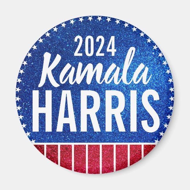 Íman Support Kamala Harris 2024 Progress and Unity (Frente)