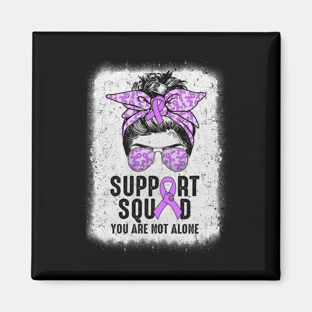 Íman Support Squad Messy Bun Warrior Purple Epilepsy Aw (Frente)