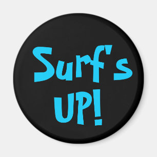 Íman SURF ACIMA! ímã (redondo)