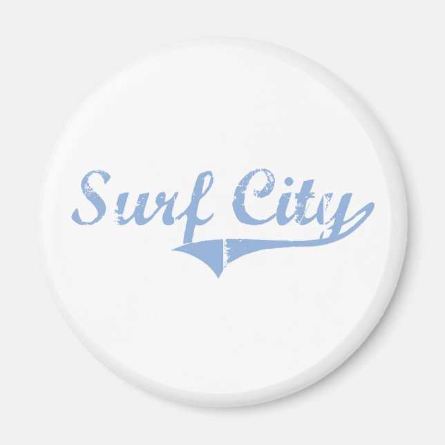 Íman Surf Clássico da Carolina do Norte de Cidade de De (Frente)