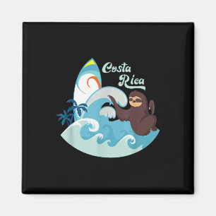 Íman Surf de Férias na Costa Rica Sloth Souvenir
