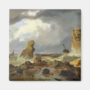 Íman Surf em uma costa rochosa, 1835