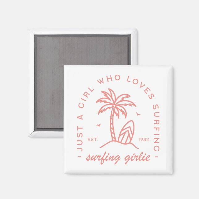Íman Surf só uma garota que adora surfar em uma estétic (Front/Back)