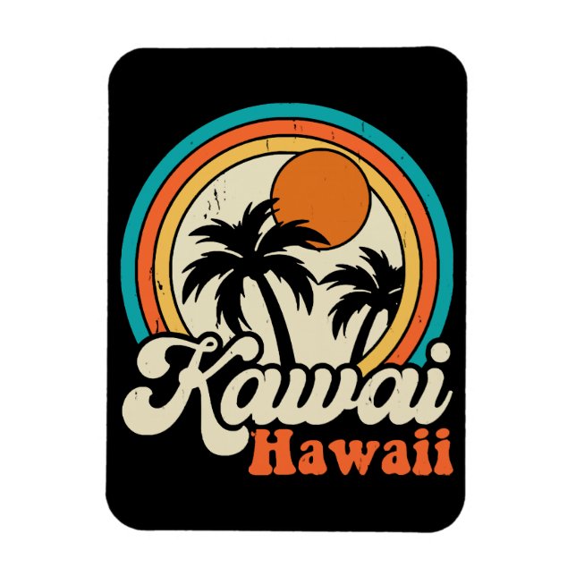 Íman Surfando Kawaii Havaí (Vertical)