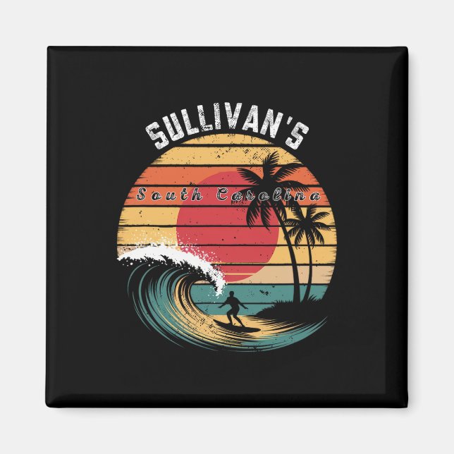Íman Surfando na Praia da Carolina do Sul de Sullivan (Frente)