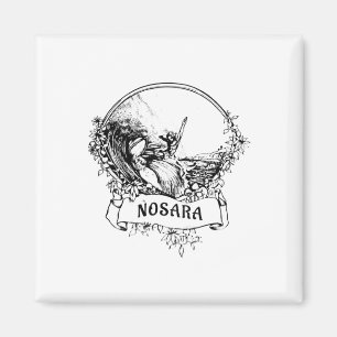 Íman Surfando Nosara, Costa Rica Vintage Retro Throwck 